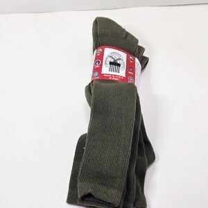 US Military Anti-Microbial All-Purpose Boot Sock 3 pk Green Sz M 10.5 - 11.5 New